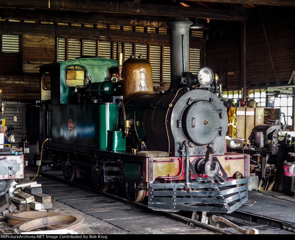 Steam Locomotive L 508 - one of two operating steam locomotivres at Shantytown